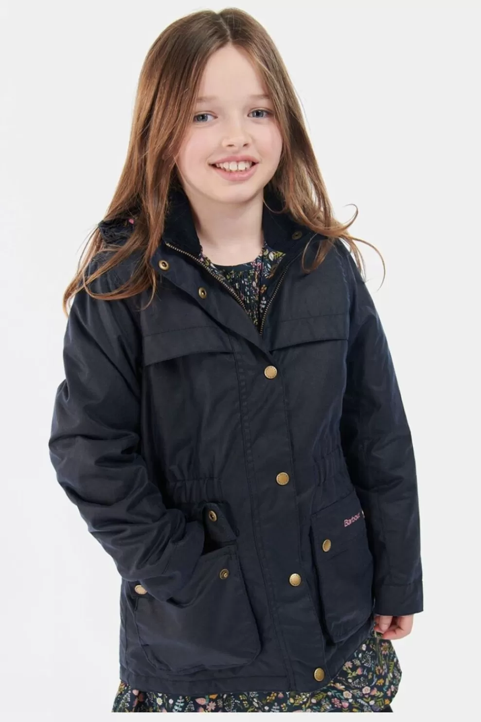 Barbour Girls Cassley Waxed Jacket<Kids Waterproof Jackets