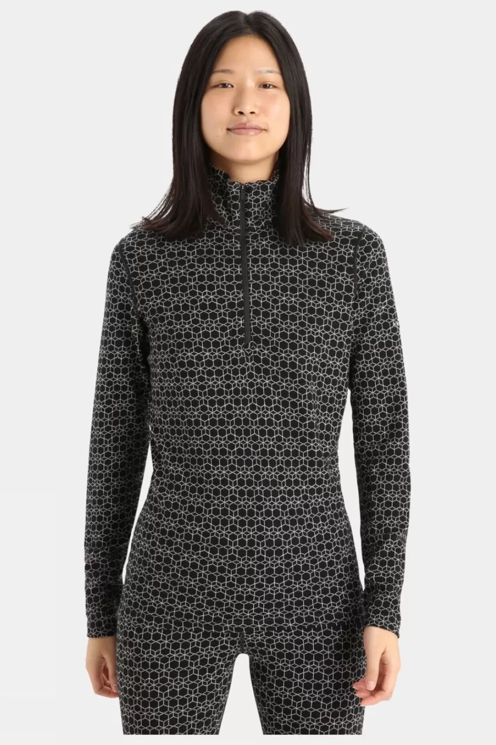 Icebreaker Womens 250 Vertex Long Sleeve Half Zip Alpine Geo Top<Women Base Layer Tops