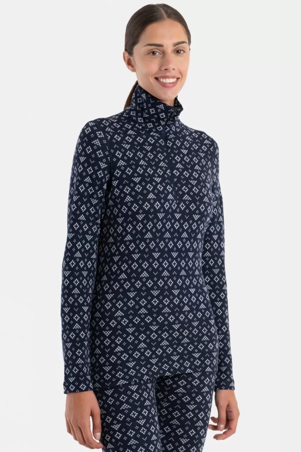 Icebreaker Womens 260 Vertex Long Sleeve Half Zip Baselayer - First Snow<Women Base Layer Tops