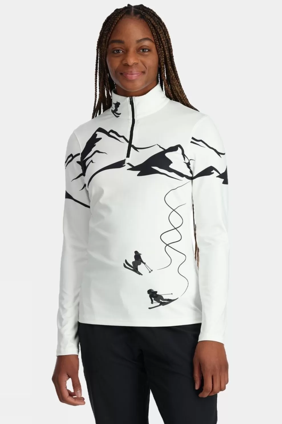 Spyder Womens Figure 8 Half Zip Base Layer<Women Fleeces + Mid-Layers