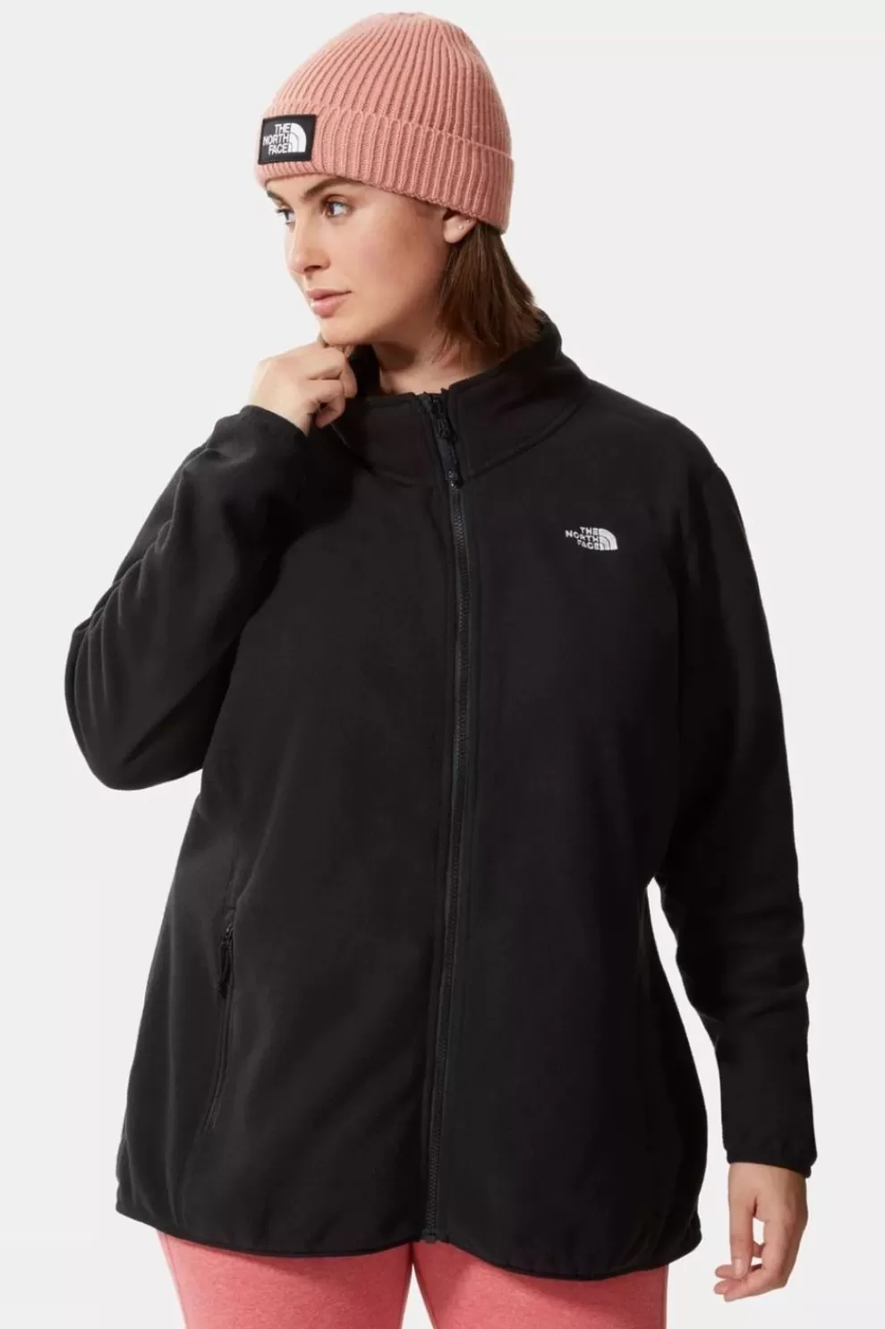 The North Face Womens Plus Size 100 Glacier Full-Zip Fleece Jacket<Women Fleeces + Mid-Layers
