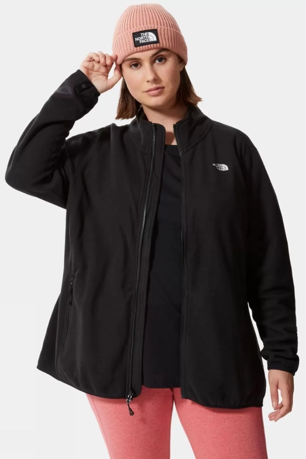 The North Face Womens Plus Size 100 Glacier Full-Zip Fleece Jacket<Women Fleeces + Mid-Layers
