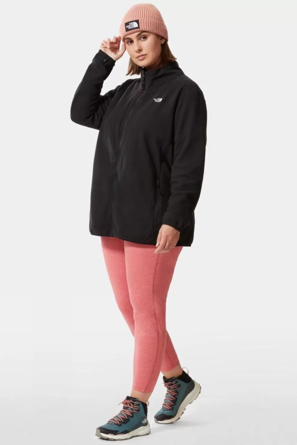 The North Face Womens Plus Size 100 Glacier Full-Zip Fleece Jacket<Women Fleeces + Mid-Layers