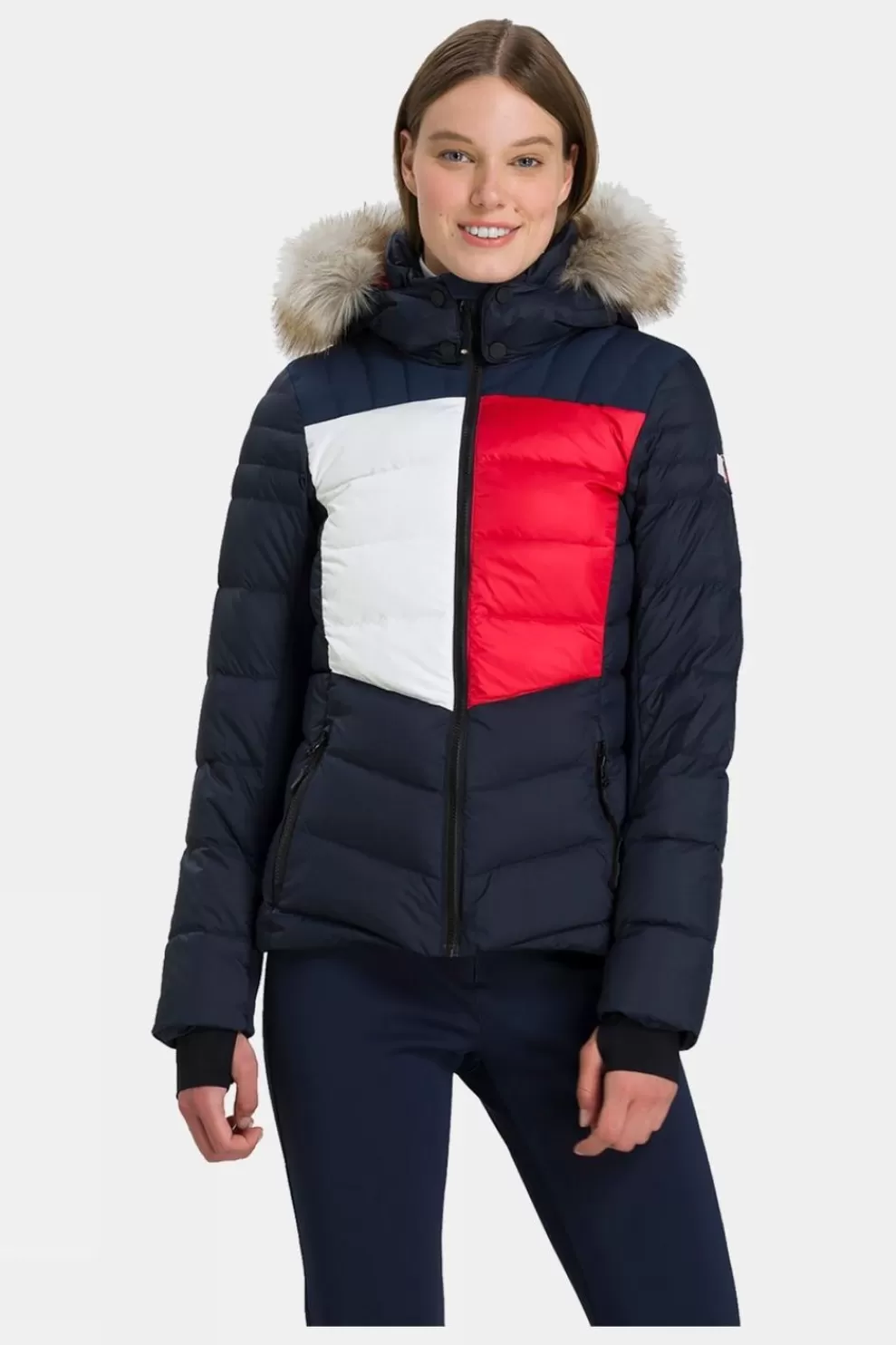 Rossignol Womens Tommy Hilfiger Flag E- Faux Fur Jacket<Women Down Jackets